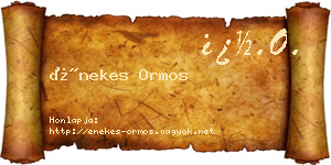 Énekes Ormos névjegykártya